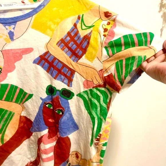 Zara Woman’s funky art print t-shirt - Picture 6 of 7